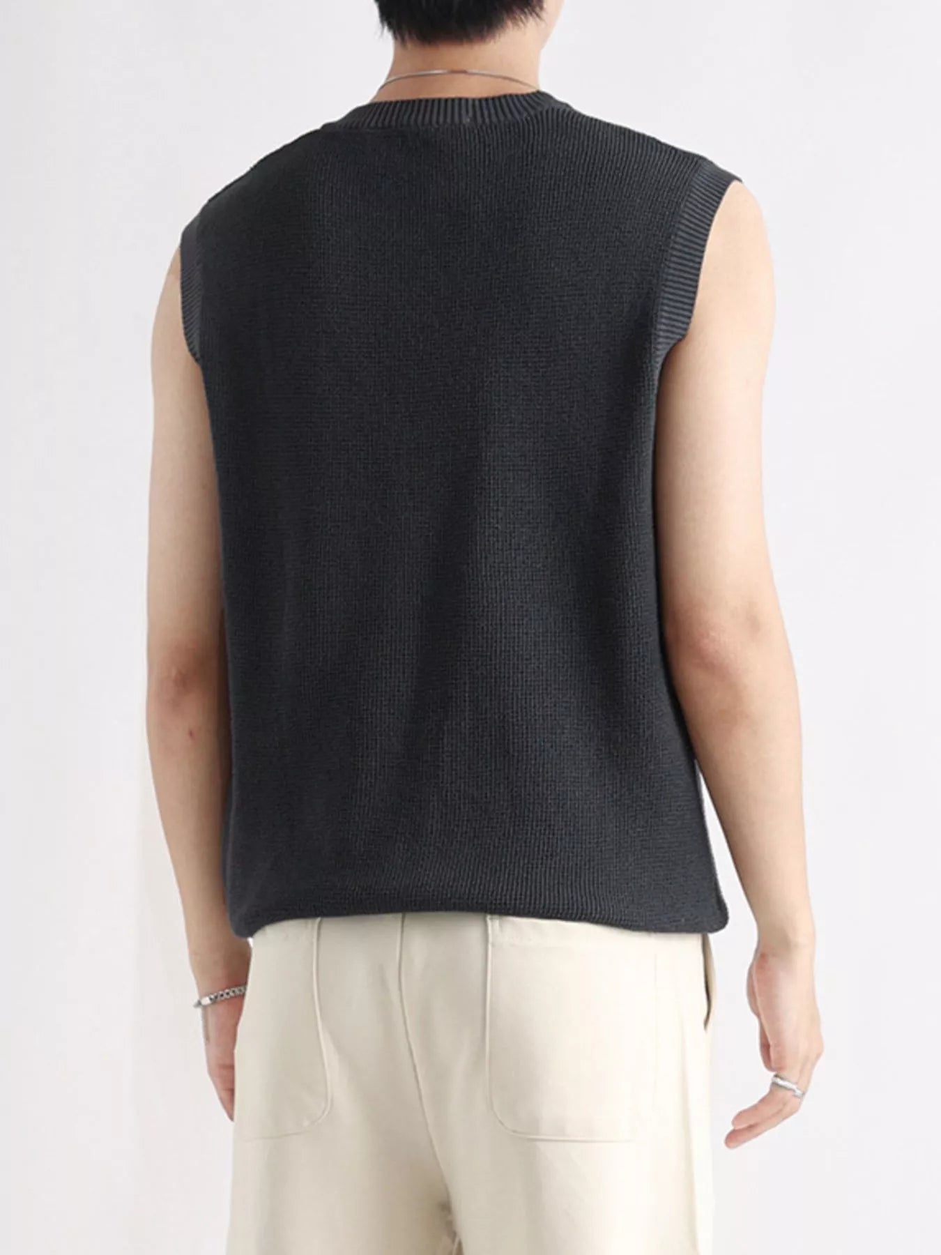 Men's Plus Size Knitted Zip - Up Tank - Kenner House Emporium