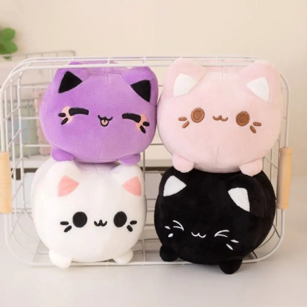 Stuffed Animals Black Cat Stuffed Cute Plushie Pink Peachy Kitten Plush Toys 20cm Cartoon Cat Soft Dolls Birthday Presents - Kenner House Emporium