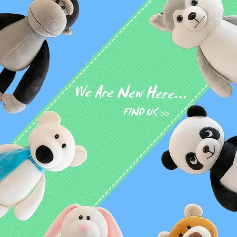 Stuffed Plush Animals Toys Soft Dolls Jungle Lion Elephant Tiger Dog Fox Monkey Deer Children Gift Kawaii Baby Kids Hobbie Toys - Kenner House Emporium