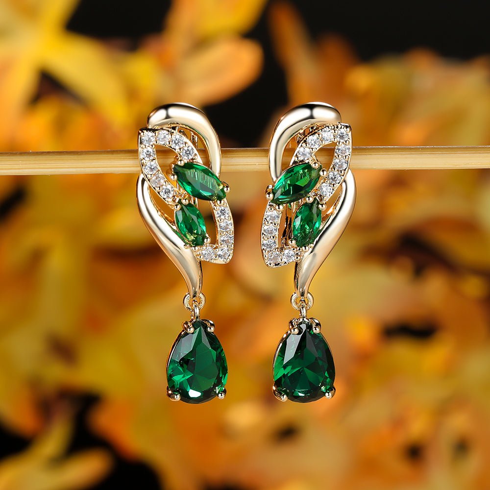 Romantic Flower Dangle Earrings Women Birthstone Party Earrings Jewelry Gifts - Kenner House Emporium