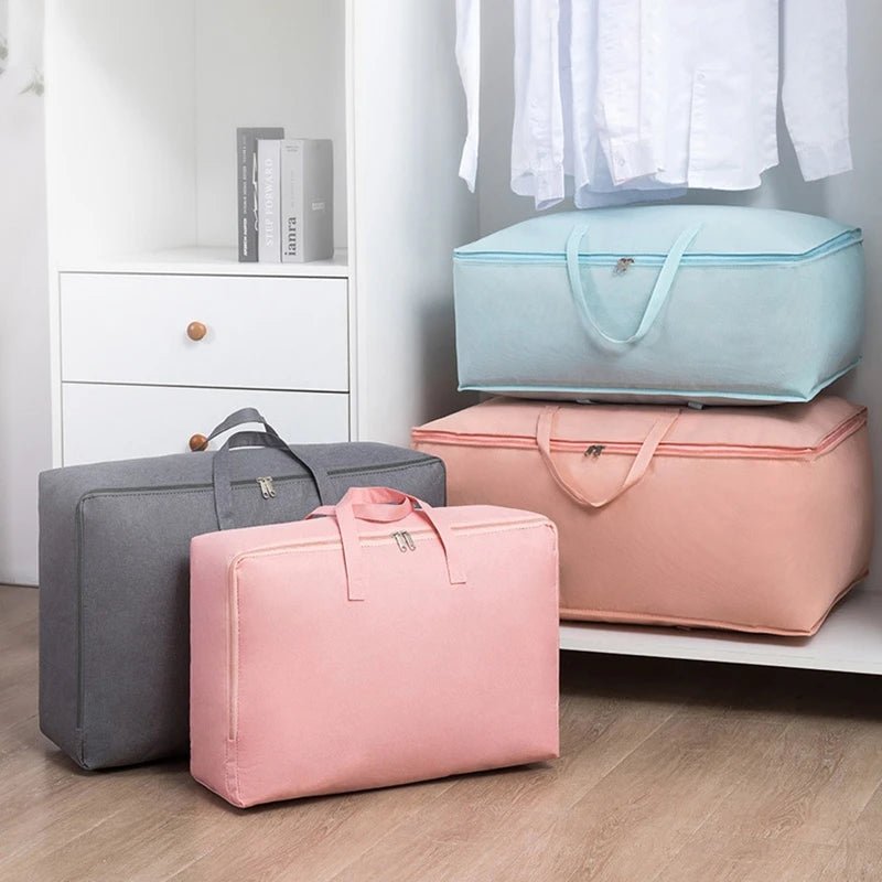 Large Capacity Clothes Storage Bag Waterproof Cabinet Wardrobe Organizer Quilt Pillow Blanket Organizer Dustproof Bedding Storag - Kenner House Emporium
