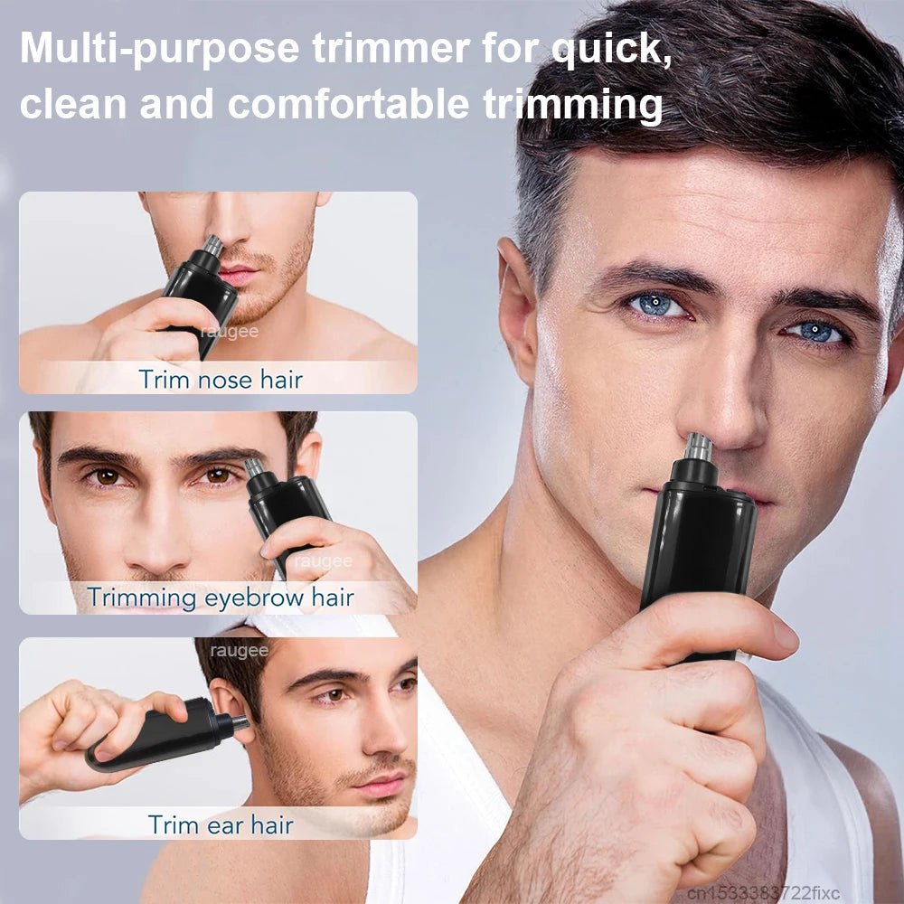 Nose Hair Trimmer Rechargeable Electric Nose Hair Remover Men Eyebrow Hair Shaving Razor Mini Pocket Portable Nose Hair Clipper - Kenner House Emporium