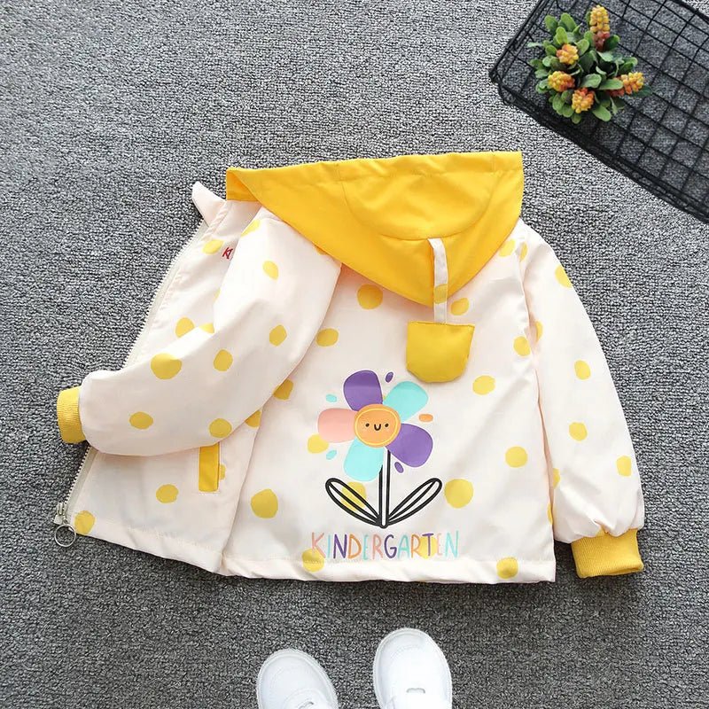 Spring Baby Girls Thin Jacket Korean Gradient Color Toddler Kids Jacket For Girls Coats Autumn Children Girls Hooded Trench Coat - Kenner House Emporium