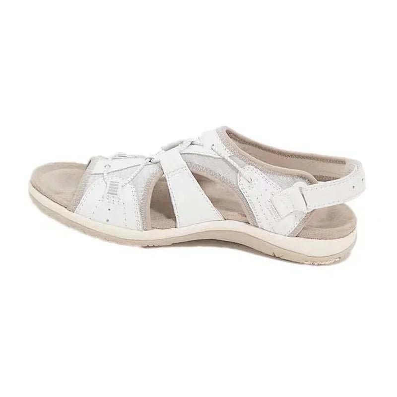 Women Fashion Women Flats Outdoor Beach Sandals Low Top Round Toe Casual Sports Comfortable Fish Mouth Opened Toe Sandals 2024 - Kenner House Emporium