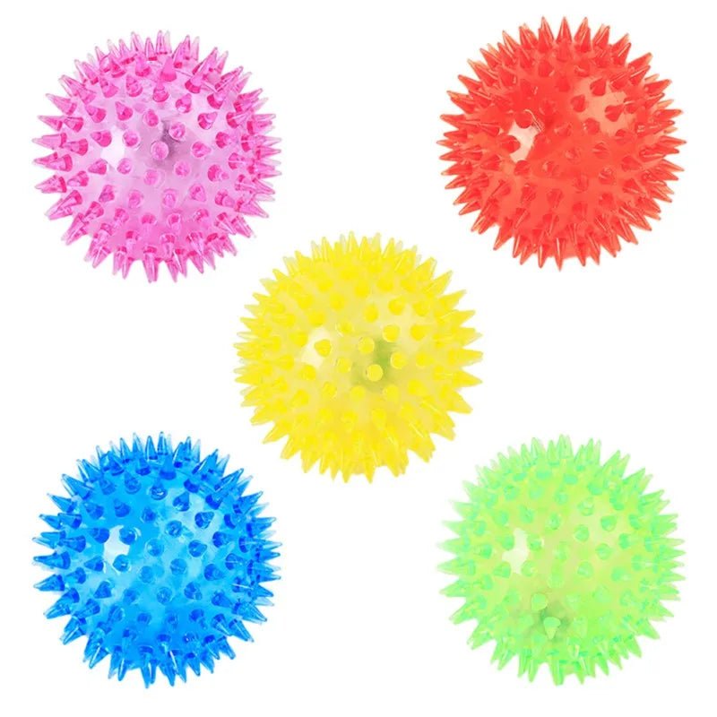 1 Pc Pets Luminous Chew Toy , Bite - Resistant, Vocal, Elastic, Bouncy, Squeaky Balls for Cats Dogs - Kenner House Emporium