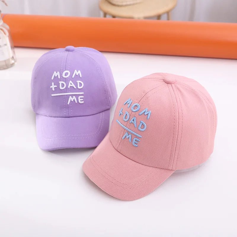 Letter Embroidery Baby Baseball Cap Solid Color Adjustable Toddler Boys Girls Snapback Hat Casual Kids Cotton Duck Tongue Caps - Kenner House Emporium