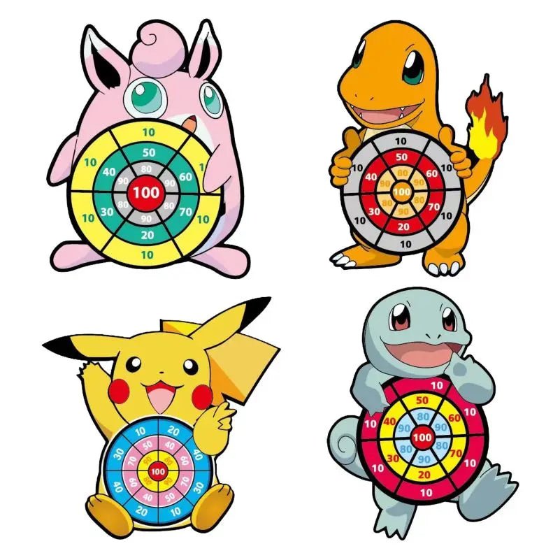Pokemon Pikachu Squirtle Kids Cartoon Dart Board Sticky Ball Family Sports Game Party Interactive Educational Toy Birthday Gift - Kenner House Emporium