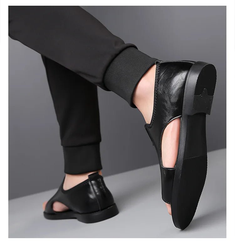 Sandals for Men Brand Casual Shoes Outdoor Fashion Men's Slippers Comfortable Beach Shoes High Quality Leather Men Flat Sandals - Kenner House Emporium