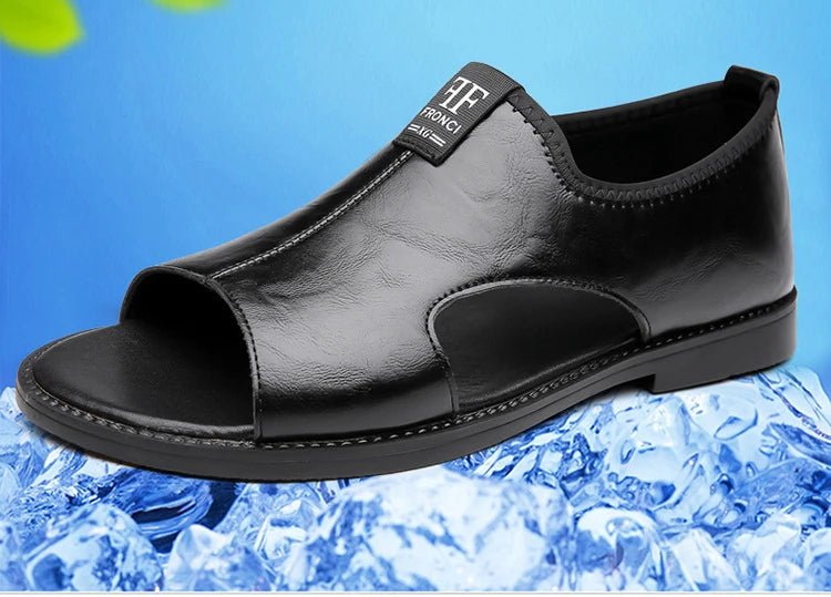 Sandals for Men Brand Casual Shoes Outdoor Fashion Men's Slippers Comfortable Beach Shoes High Quality Leather Men Flat Sandals - Kenner House Emporium