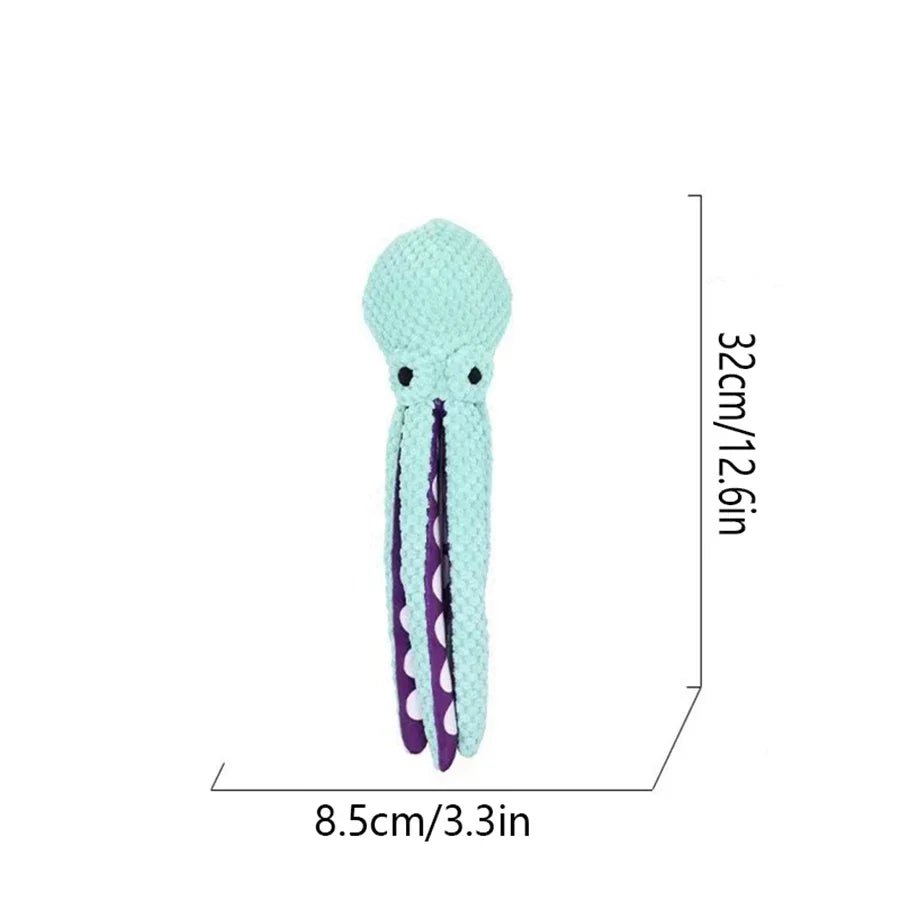 Pet plush octopus toy interactive sound anti - demolition home large and small dog boredom companion dog toy - Kenner House Emporium