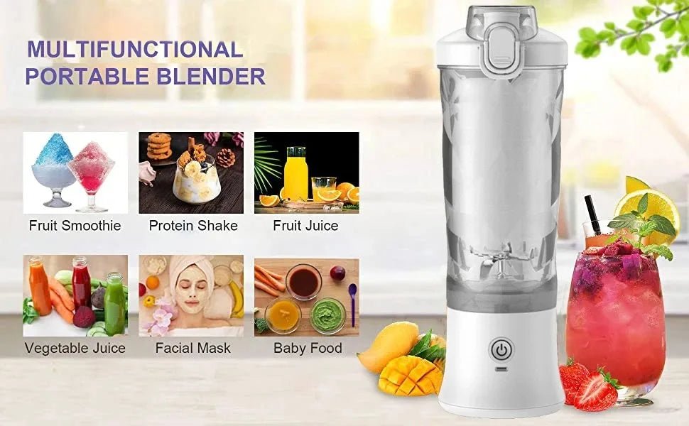 Household Fruit Juicer Portable Electric Juicer Blender USB Rechargeable Fruit Mixer 600ML Fruit Juicer Multi - functional Blender - Kenner House Emporium