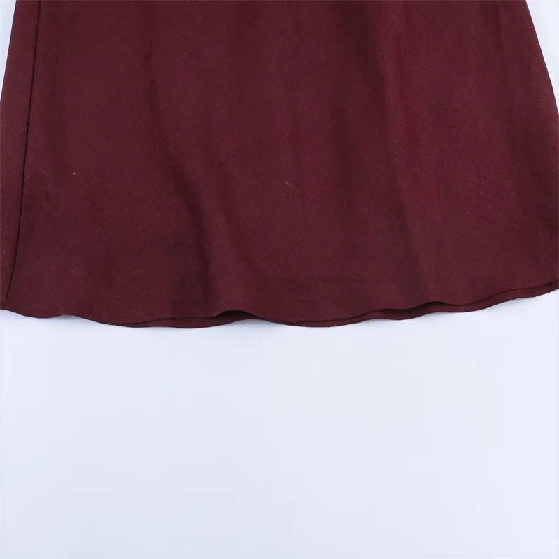 Women's Dress 2026 New Fashion Spring Summer Linen Asymmetric Midi Dress for Women Casual Chic Personality Dress - Kenner House Emporium