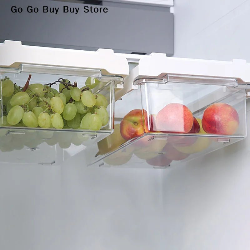 【ST】1Pcs Refrigerator Storage Box Fridge Organizer Fresh Vegetable Fruit Drain Basket Storage Container Pantry Kitchen Organizer - Kenner House Emporium
