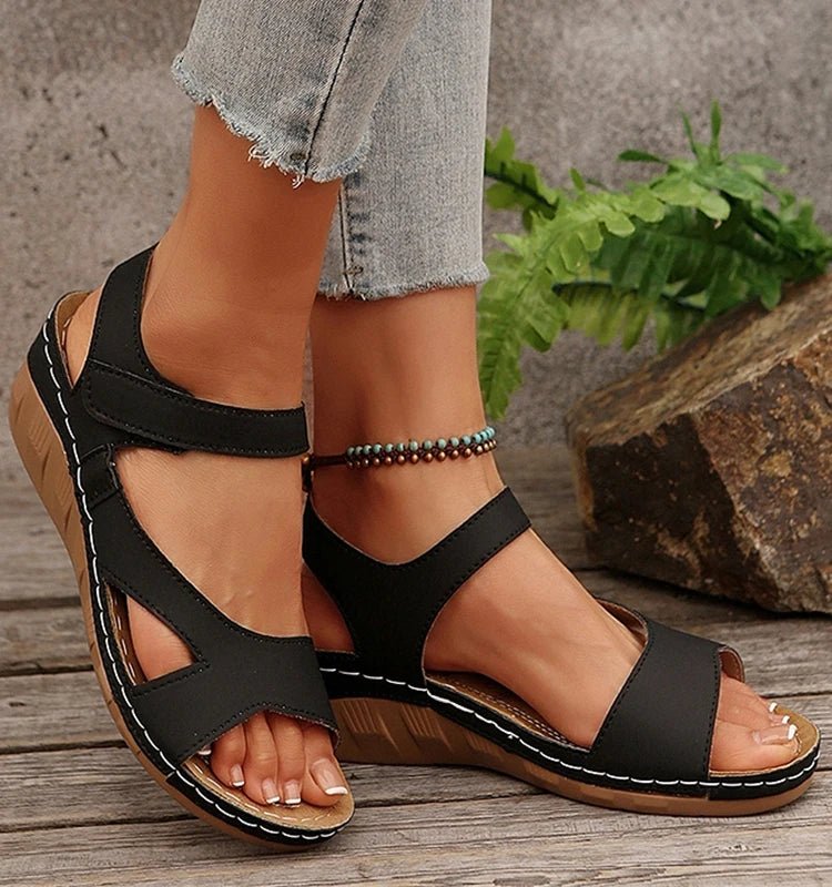Sandals Women Summer 2026 Wedge Breathable Shoes Woman Outdoor Casual Elegant Women's Sandals Non - Slip Retro Ladies Shoes ﻿ - Kenner House Emporium
