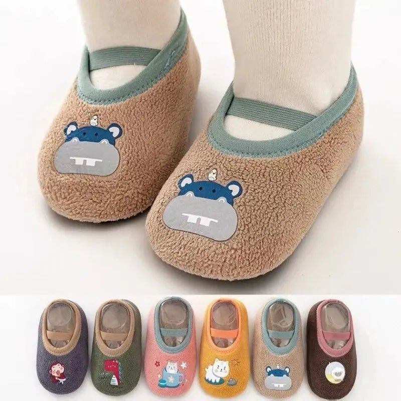 Baby Anti - slip Socks Newborn Warm Crib Floor Shoes with Rubber Sole for Children Boy Toddler Foot Girl Infant Cute Kids Slippers - Kenner House Emporium