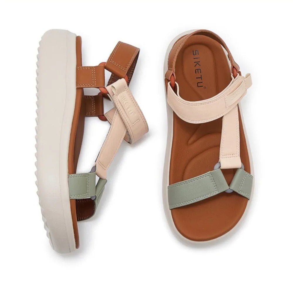 Sandals for Women's 2026 Summer New Lightweight Sandals for Casual Sports Comfort Thick Bottom Large Platform Womens Shoes - Kenner House Emporium
