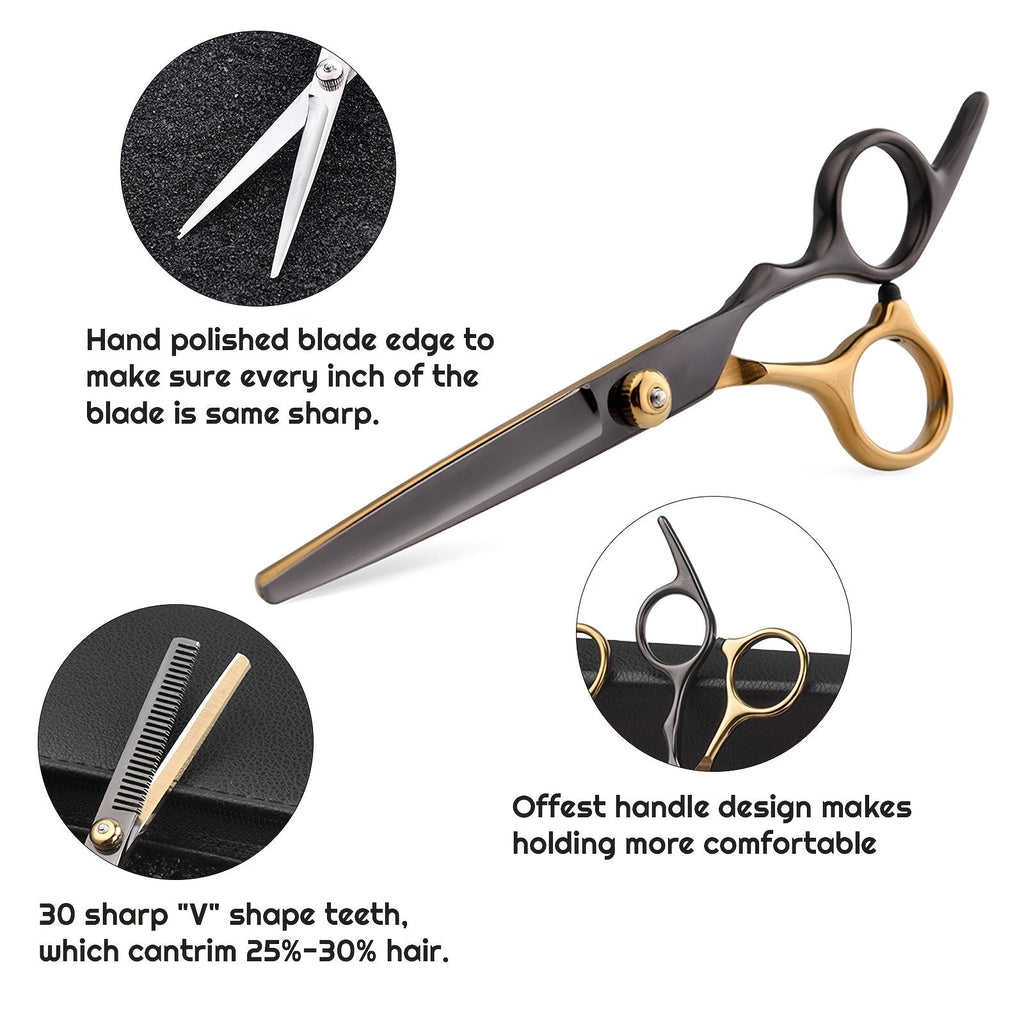 Hair Cutting Scissors, Professional Barber Shears Set with Hair Scissors Thinning Shears, for Men Women Pet - Kenner House Emporium