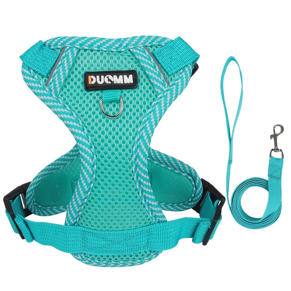 Cat Harness Dog Leash Breathable Mesh Spring Summer Pet Supplies Reflective Outdoor Walk Soft Cat Comfortable Puppy Harness - Kenner House Emporium