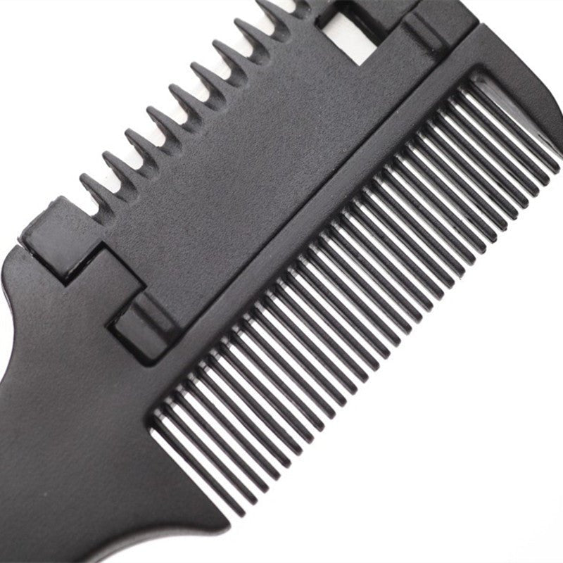 1Pc Salon - Grade Hair Cutting Comb With Razor Blade - Perfect For Thinning, Trimming, And Styling At Home - Kenner House Emporium