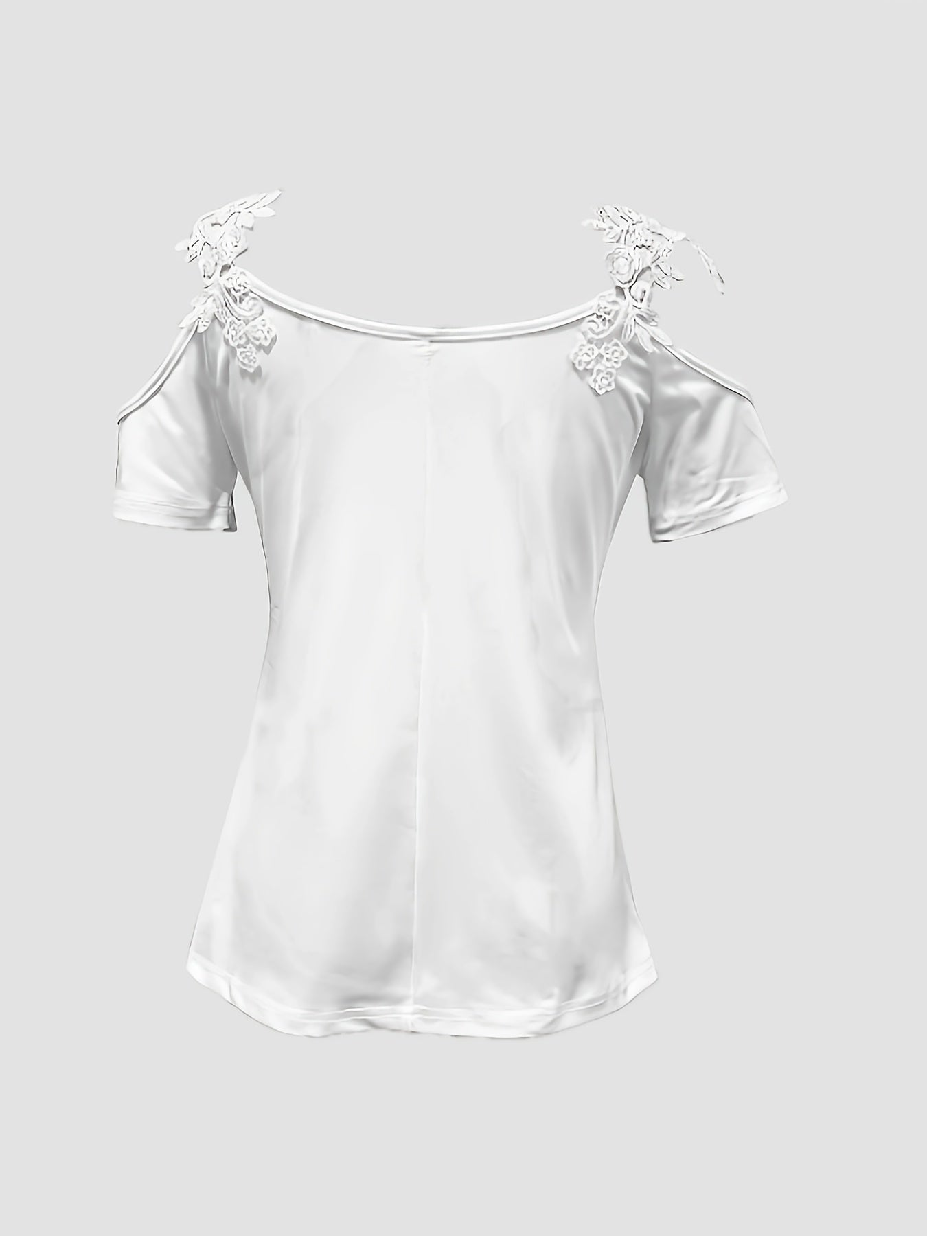 Women'S Casual Short - Sleeve T-Shirt with Shoulder Embellishments - Kenner House Emporium