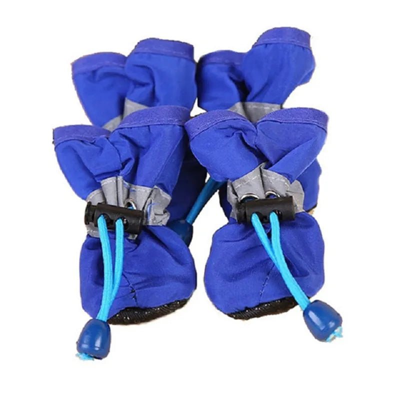 4pcs/set Waterproof Pet Dog Shoes Anti - slip Rain Boots Footwear for Small Cats Dogs Puppy Dog Pet Booties Pet Paw Accessories - Kenner House Emporium
