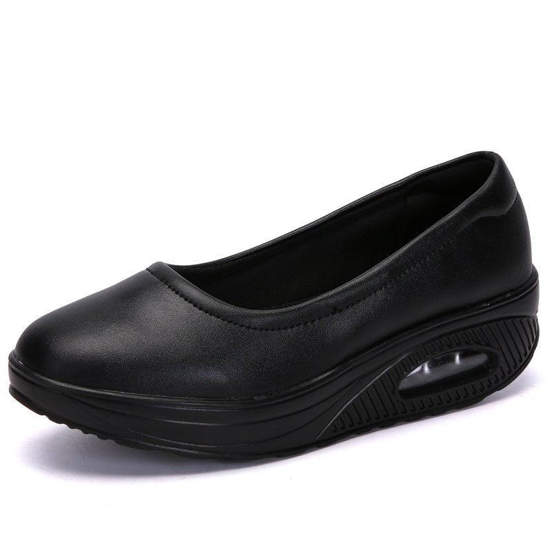 Women'S Nursing Shoes - Lightweight Cushioned Nurse Shoes with Arch Support, Non - Slip PU Synthetic Cover - All - Day Comfort for Hospital, Clinic, Office - Extended Sizes Available - Easy - Clean Black Work Footwear, Nurse Access - Kenner House Emporium