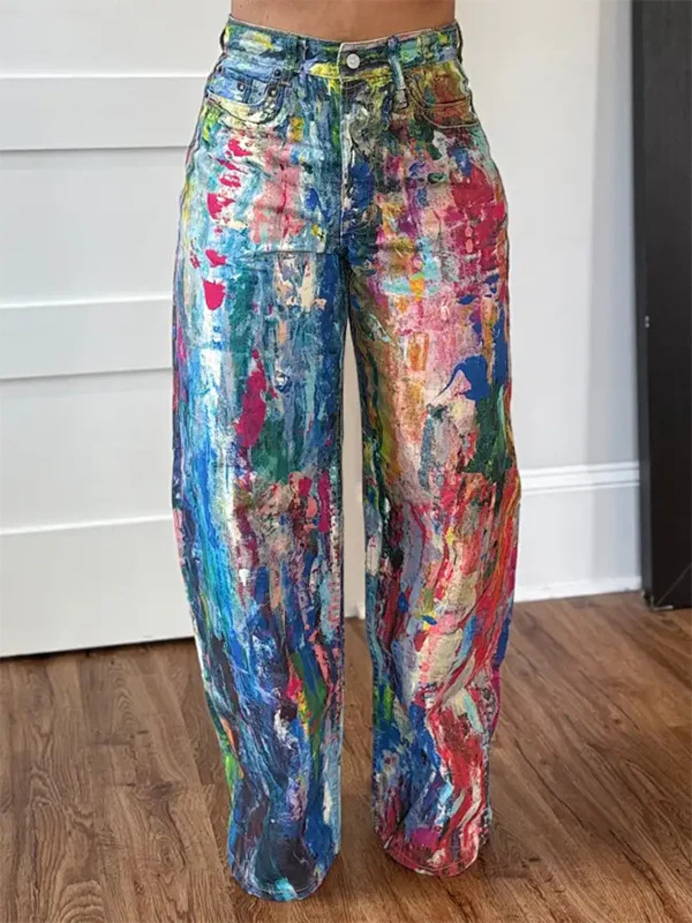 Painted Wide Leg Pants - Kenner House Emporium