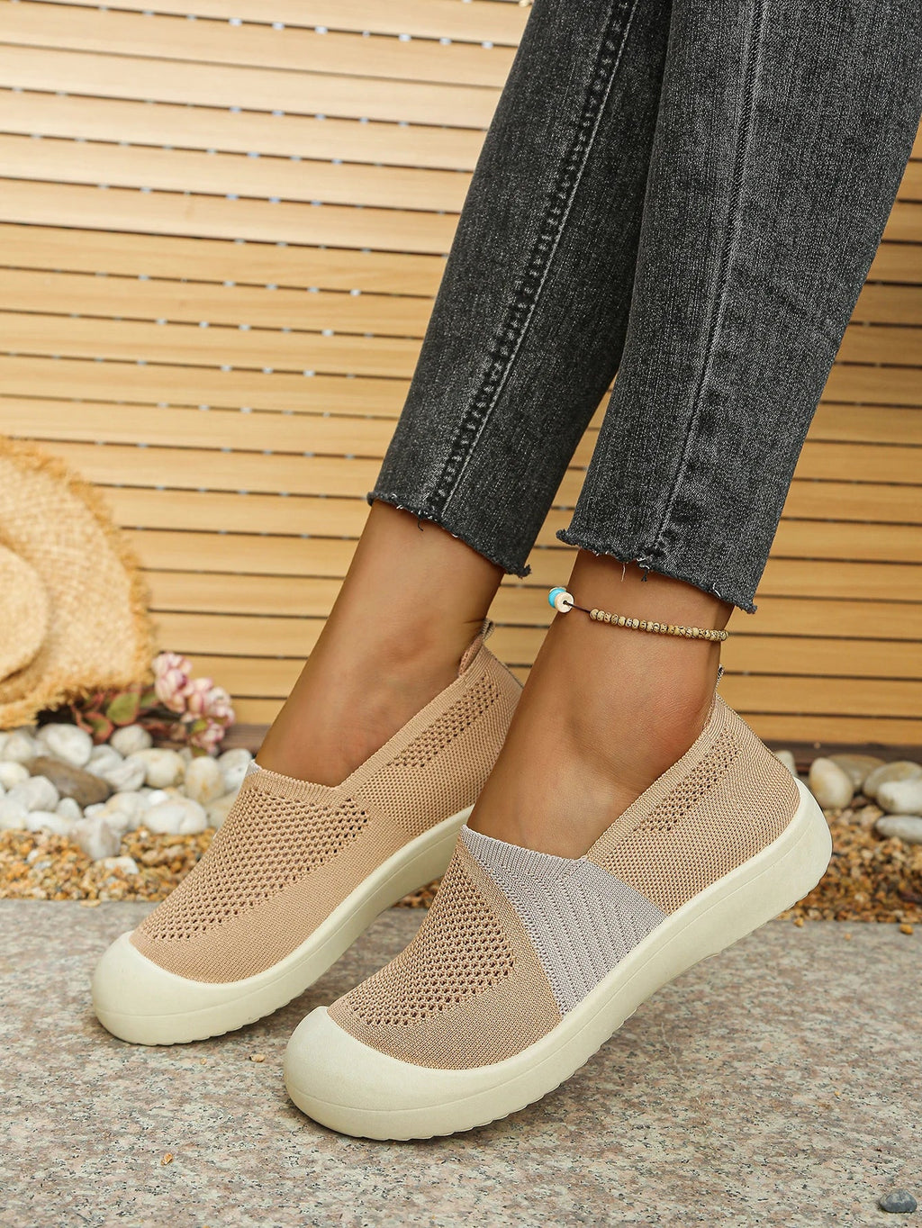 Women's shoes summer 2026 Single Shoes Dual - Tone Breathable Design Petite Fragrance Style Comfortable Footwear shoes woman - Kenner House Emporium