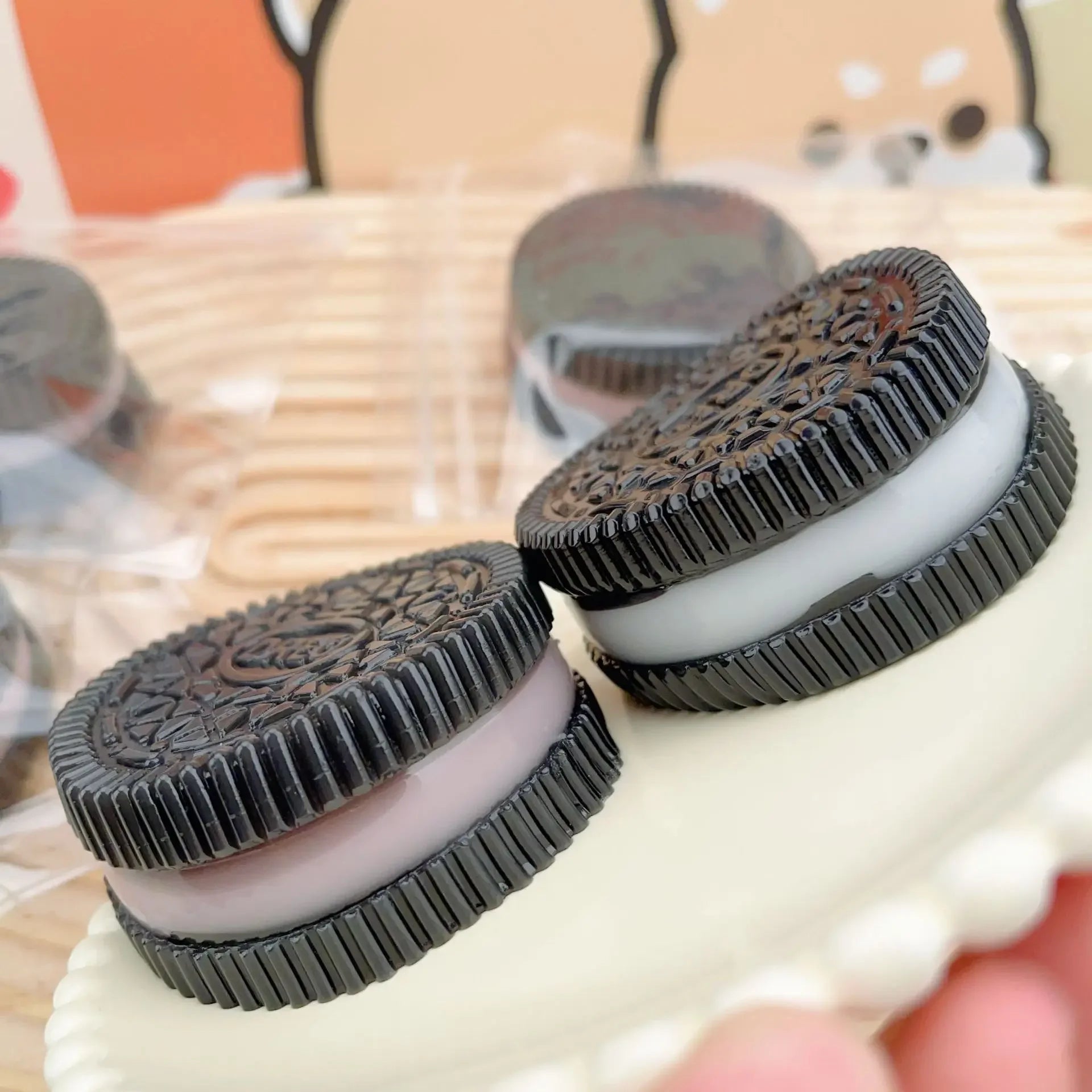 Squishy Handmade Silicone Cookies Fidget Toy Slow Rebound Stress Relief Pinch Decompression Squeeze Toy for Kids Holiday Gifts - Kenner House Emporium