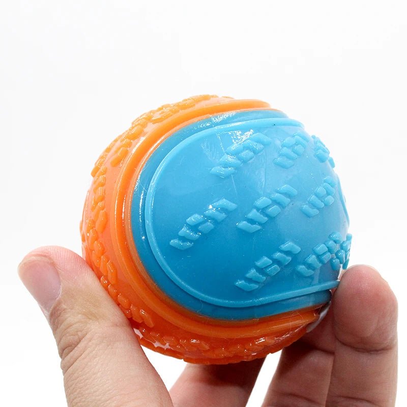 Dogs Interactive Toys Soft TPR Toys for Dog Pet Teeth Cleaning Bite Resistance Squeaky Dog Ball Toy - Kenner House Emporium