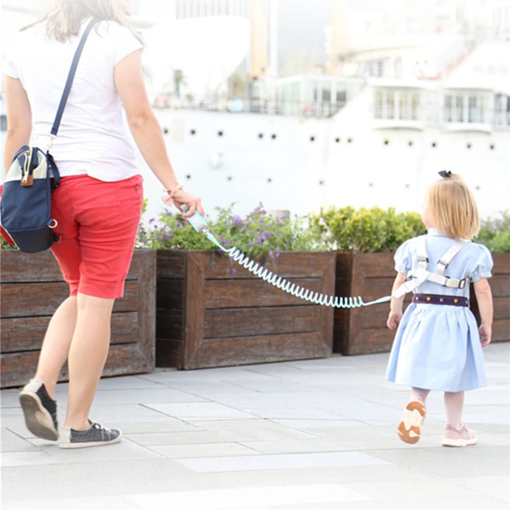 Infants and young children's loss prevention belt traction rope Baby loss prevention bracelet 2m spring rope Walking baby safety - Kenner House Emporium