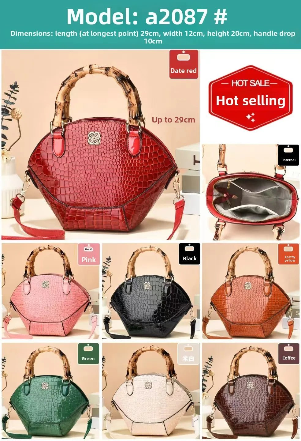 New Women's Handbag Fashionable and Personalized Women's Shoulder Bag PU Casual Women's Bag High Quality and Large Capacity - Kenner House Emporium