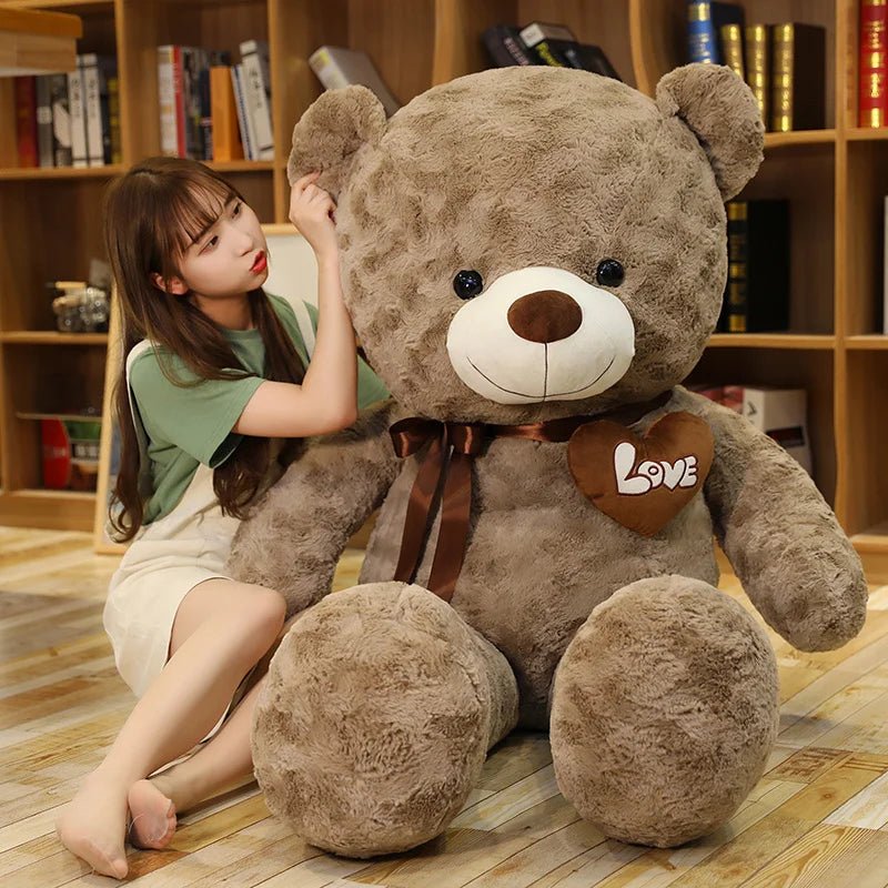 Nice New Hot High Quality 2 Colors Teddy Bear With Love Stuffed Animals Plush Toys Doll Pillow Kids Lovers Birthday Baby Gift - Kenner House Emporium