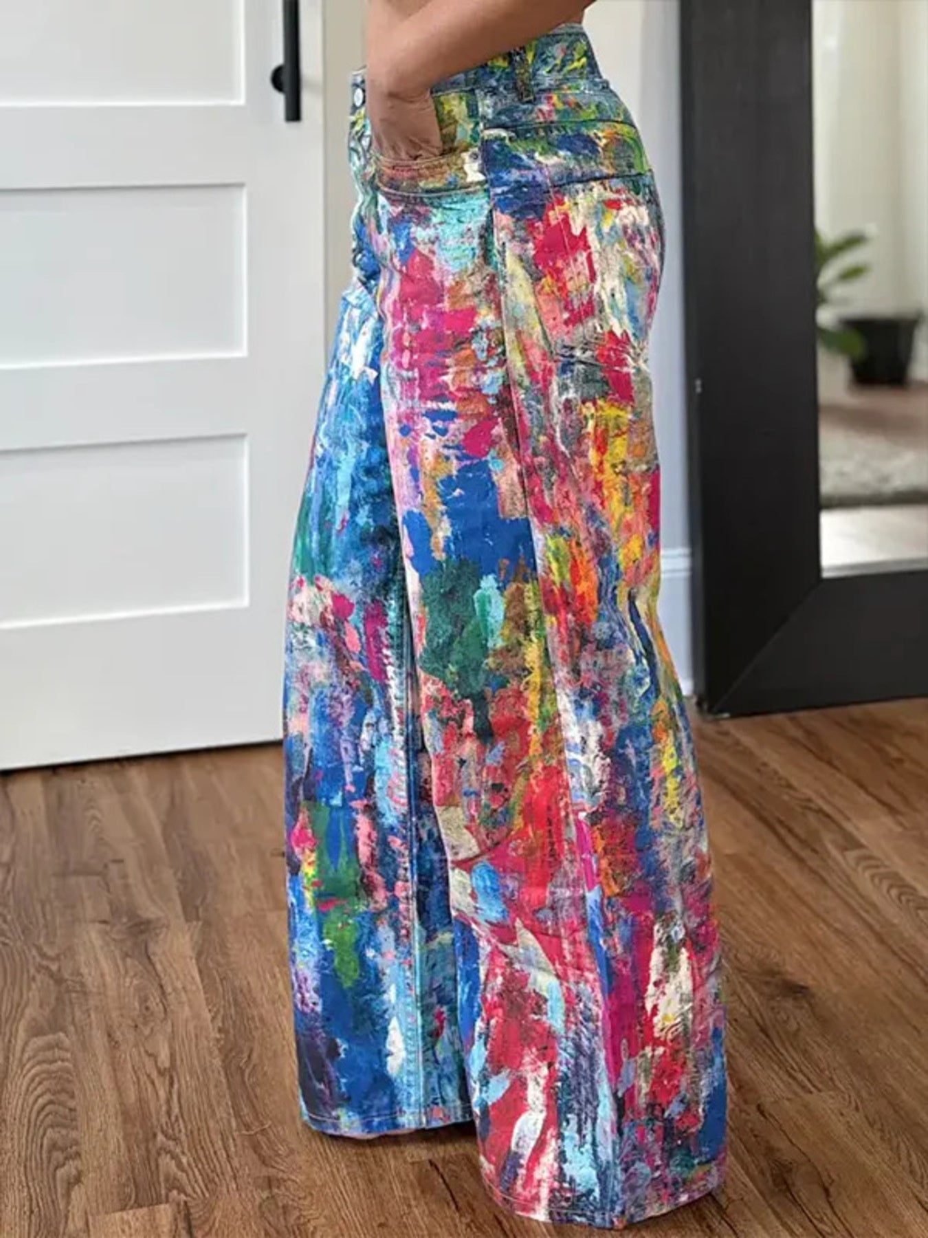 Painted Wide Leg Pants - Kenner House Emporium