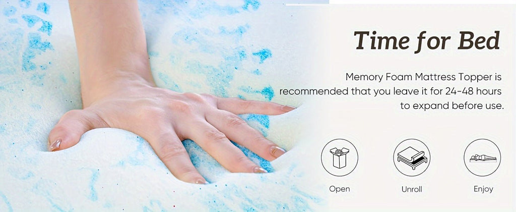 Basic 2/3/4 Inch And Upgraded 5zone 2/3/4 Inch Mattress Topper Comfort Bed Topper Cooling Mattress Pad Gel Premium Memory Foam Mattress, CertiPUR - US - Kenner House Emporium