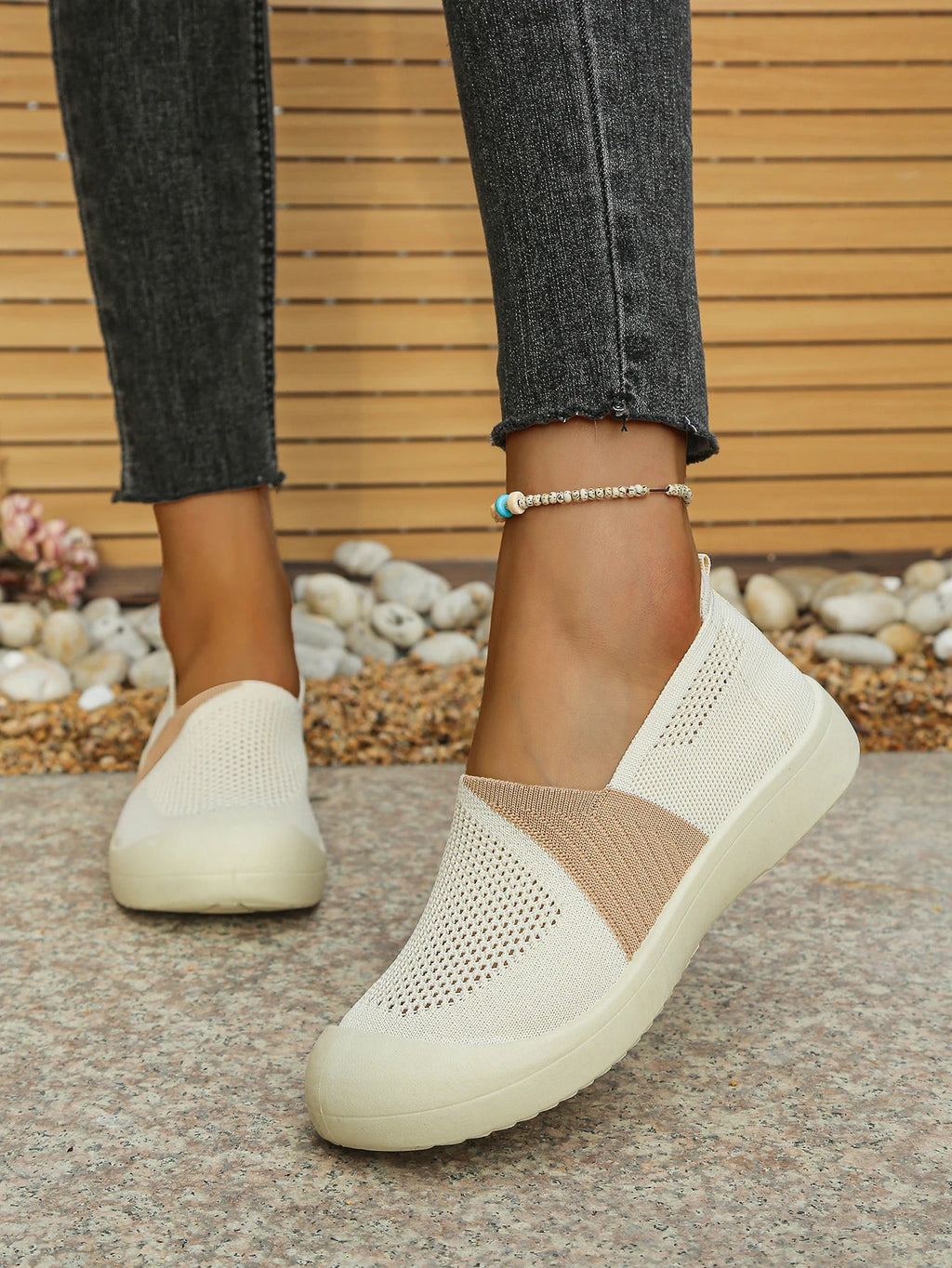 Women's shoes summer 2026 Single Shoes Dual - Tone Breathable Design Petite Fragrance Style Comfortable Footwear shoes woman - Kenner House Emporium