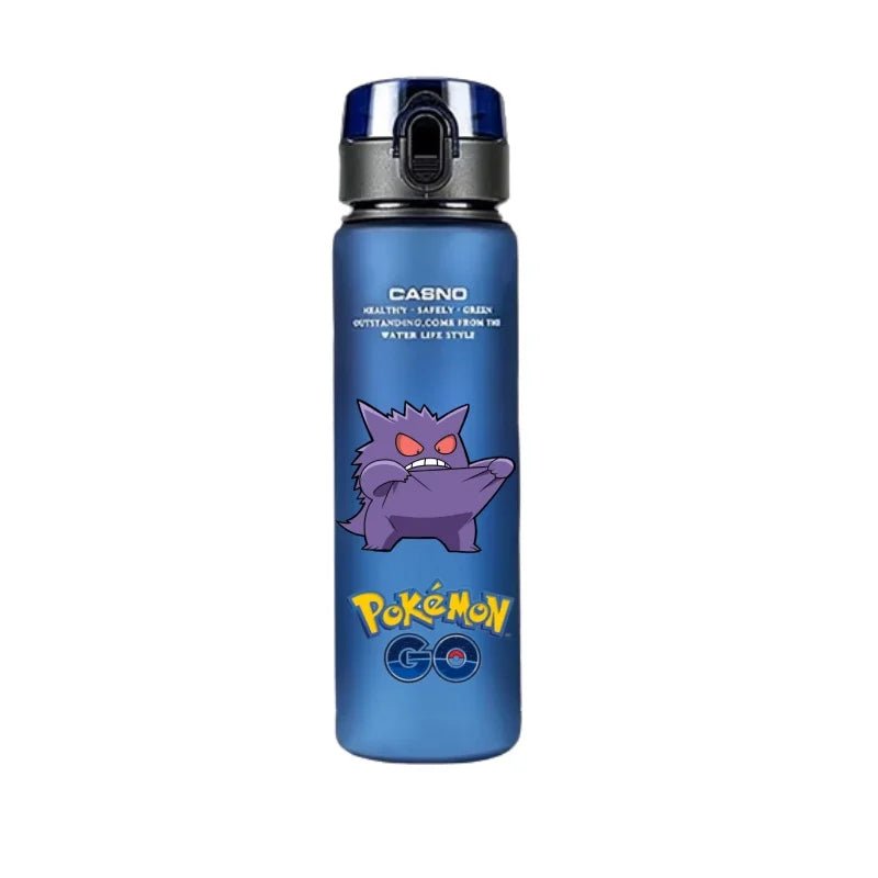 560ML Pokemon Water Cup Anime Portable Children's Cute Pikachu Gengar Plastic Outdoor Sports Large Capacity Water Bottle Gifts - Kenner House Emporium