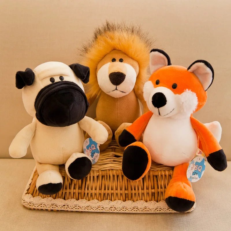 Jungle Animal Stuffed Toys Forest Animals Soft Plush Dog Zebra Elephant Lion Fox Giraffe Kid Playmate Doll Christmas Gifts - Kenner House Emporium