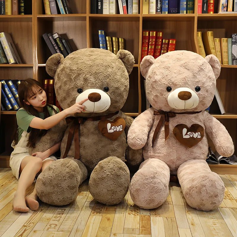 Nice New Hot High Quality 2 Colors Teddy Bear With Love Stuffed Animals Plush Toys Doll Pillow Kids Lovers Birthday Baby Gift - Kenner House Emporium