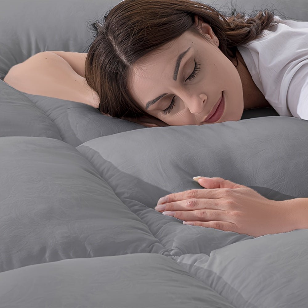 1pc Extra Thick Mattress Topper, Air Flow Quilted Fitted Mattress Pad for Back Pain, Super Breathable Mattress Pad Cover with Strong Elastic Bands fits up to 21 - inch, Extra Soft Pillow Top Mattress Topper Overfilled with Prem - Kenner House Emporium