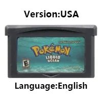 Pokemon Series GBA Game Cartridge 32 Bit Video Game Console Card Red Chapter Cursed Moemon FireRed Emerald for GBA NDS - Kenner House Emporium