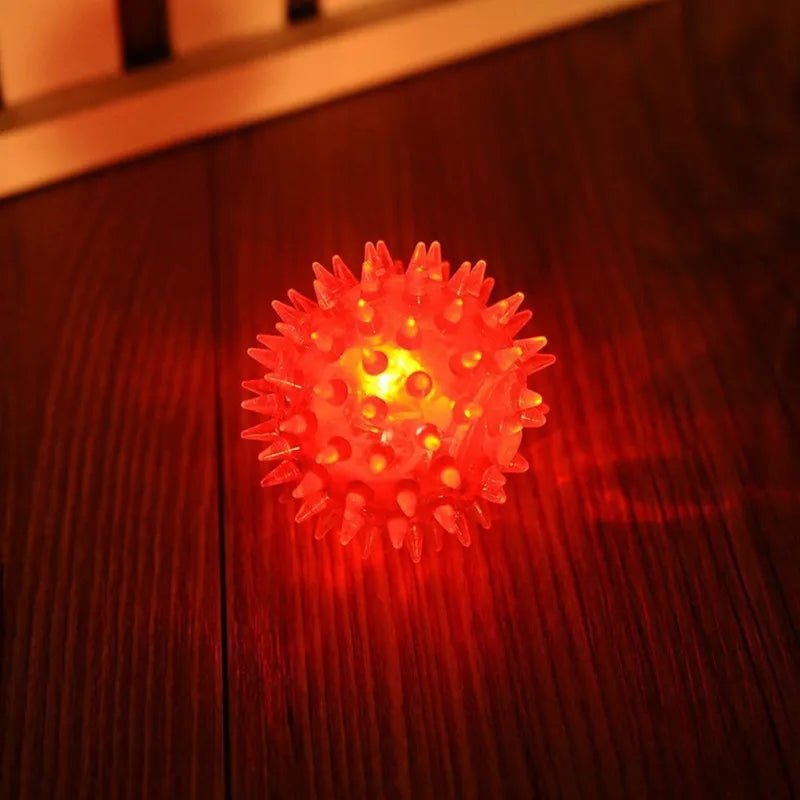 1 Pc Pets Luminous Chew Toy , Bite - Resistant, Vocal, Elastic, Bouncy, Squeaky Balls for Cats Dogs - Kenner House Emporium
