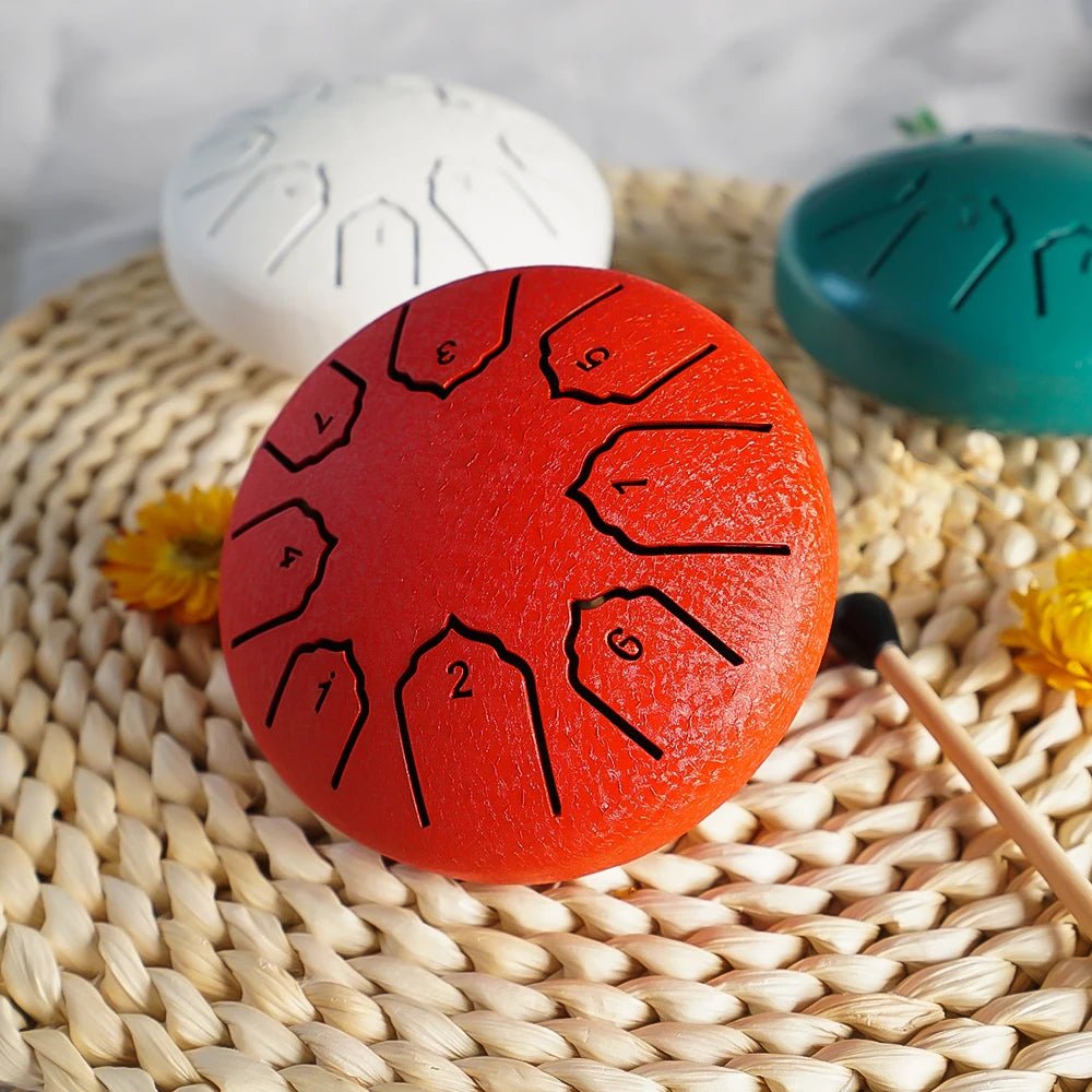 Mini Steel Tongue Drum 4 Inch 8 Notes Rain Drum for OutsideSteel Tongue Drum Rain Chime Musical Instruments for Adults Kids - Kenner House Emporium