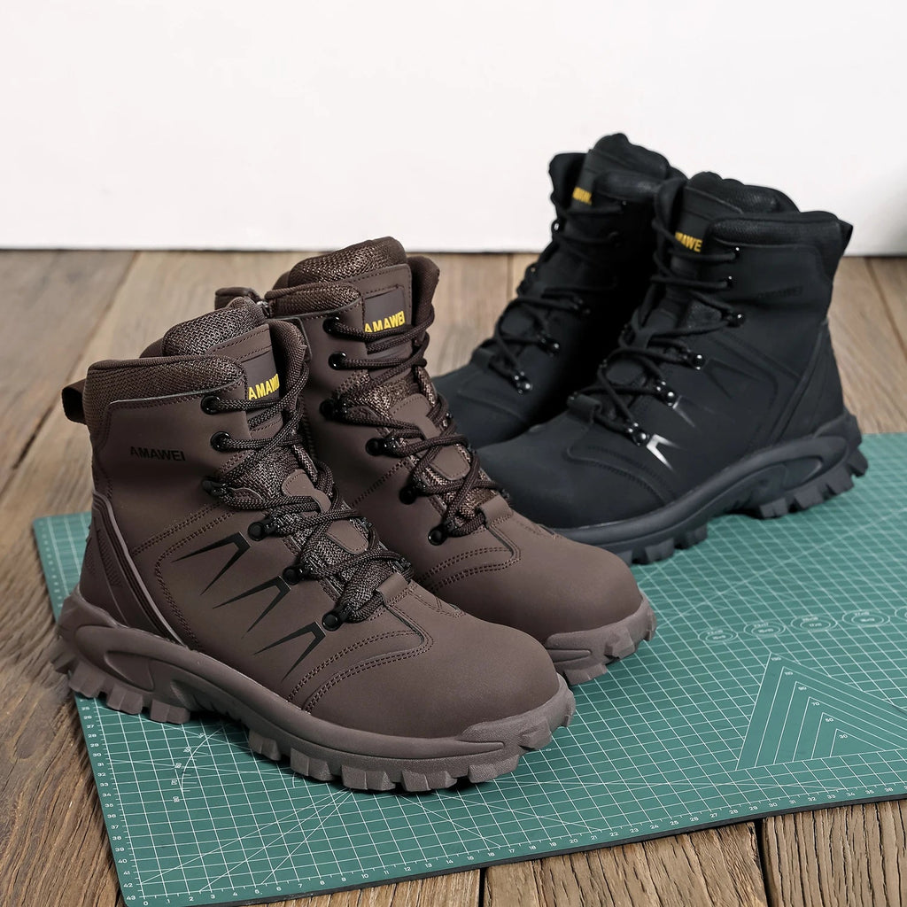 Steel Toe Safety Shoes Men's High Quality Industrial Work Boots Man Work Protection for the Feet Work Wear Free Shipping - Kenner House Emporium