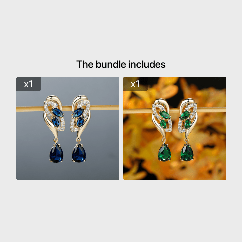 Romantic Flower Dangle Earrings Women Birthstone Party Earrings Jewelry Gifts - Kenner House Emporium