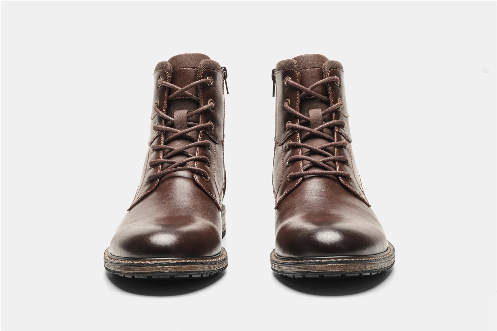 Dark Brown Men boots Spring British Style Leather Boots Retro Men Ankle Boots - Kenner House Emporium