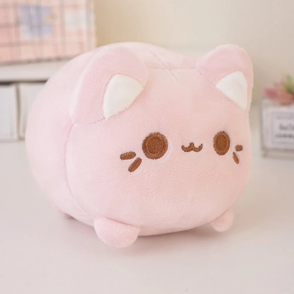 Stuffed Animals Black Cat Stuffed Cute Plushie Pink Peachy Kitten Plush Toys 20cm Cartoon Cat Soft Dolls Birthday Presents - Kenner House Emporium