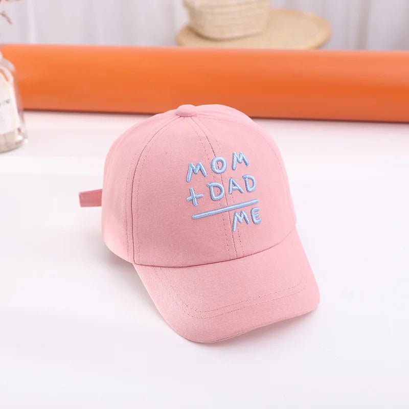 Letter Embroidery Baby Baseball Cap Solid Color Adjustable Toddler Boys Girls Snapback Hat Casual Kids Cotton Duck Tongue Caps - Kenner House Emporium