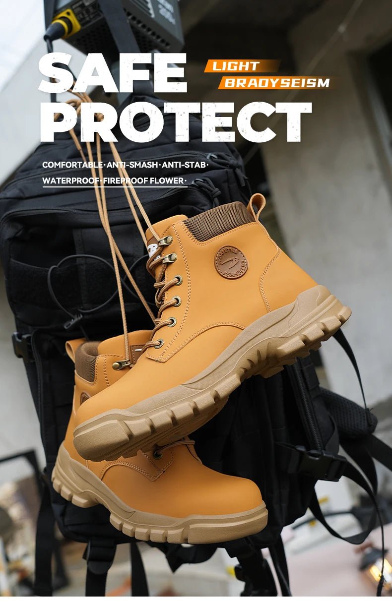 Steel Toe Shoes for Men Women Lightweight Anti - smash Steel Toe Sneakers Indestructible Work Boots Construction Safety Shoes - Kenner House Emporium