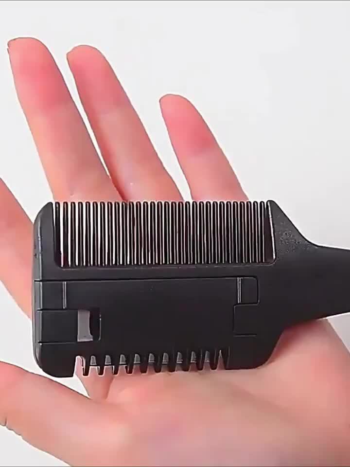 1Pc Salon - Grade Hair Cutting Comb With Razor Blade - Perfect For Thinning, Trimming, And Styling At Home - Kenner House Emporium